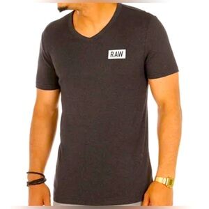 G-Stat Raw Drillon V-neck Men’s T-shirt Charcoal Heather✨